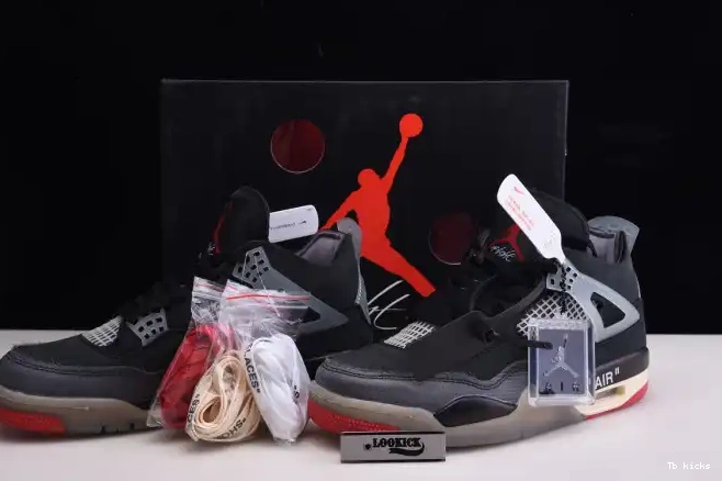 Cheap TBK 4 CV9388-001 Retro Air Bred x Off White Jordan 0426